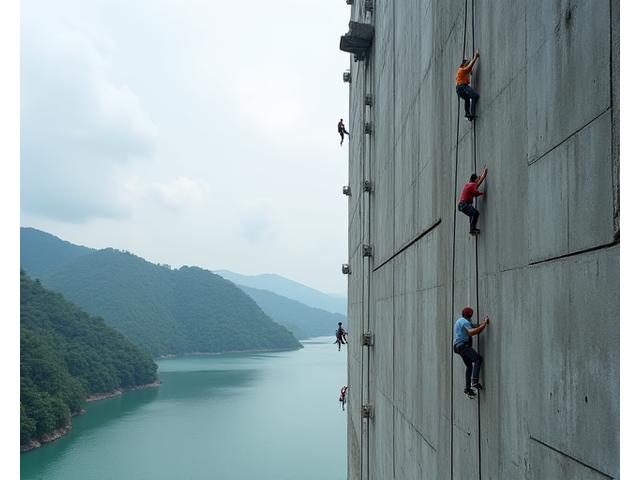 Climbing expedition Klang Gates Dam